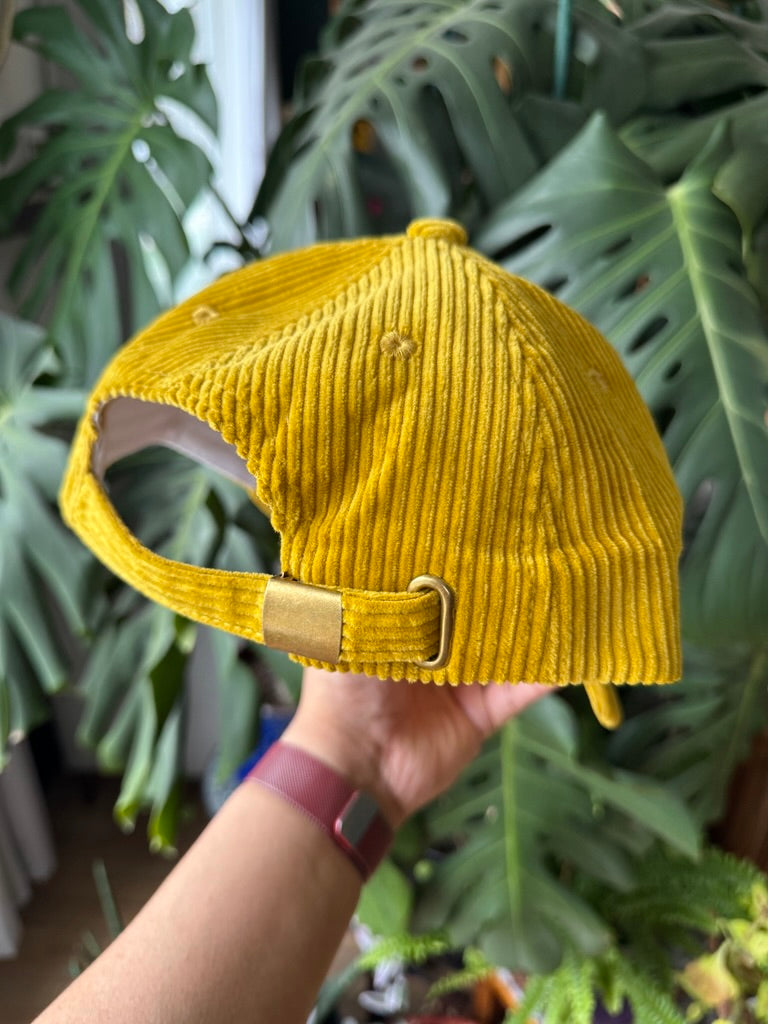 Amarillo Stationery Corduroy Hat - Yellow