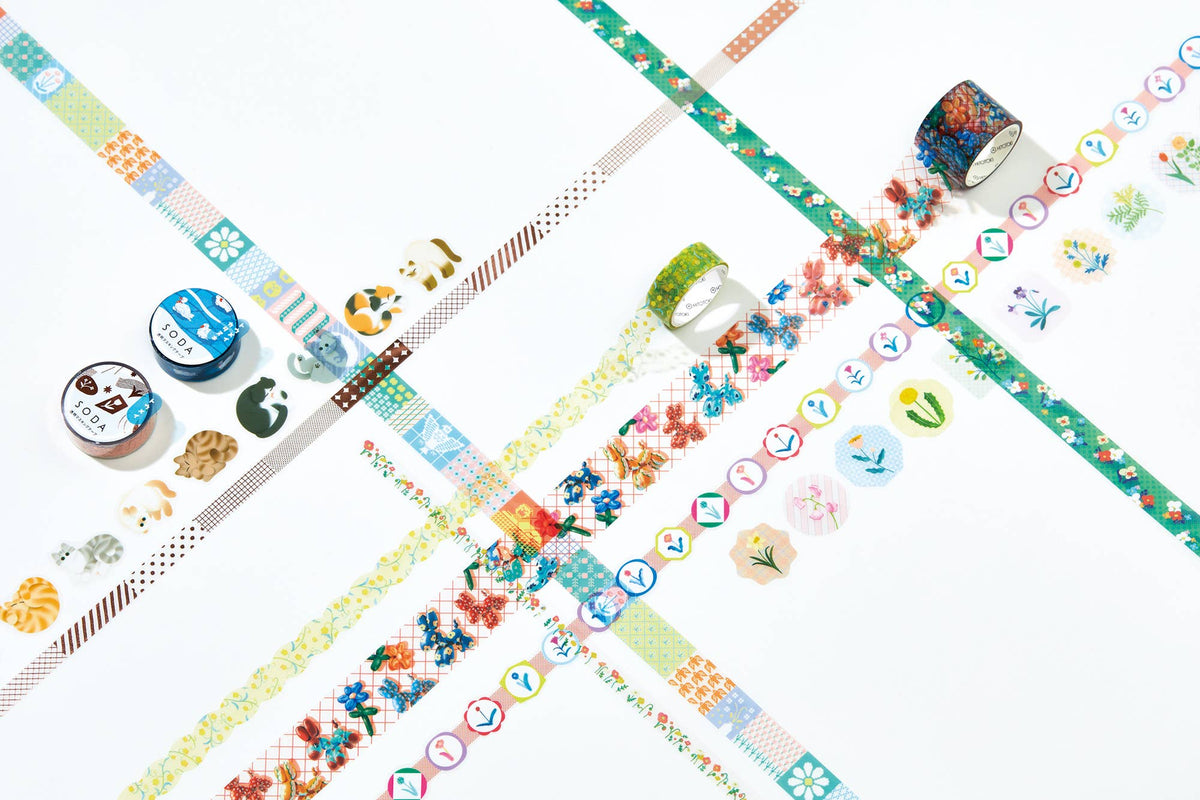SODA transparent Masking Tape THIN 0.4" wide