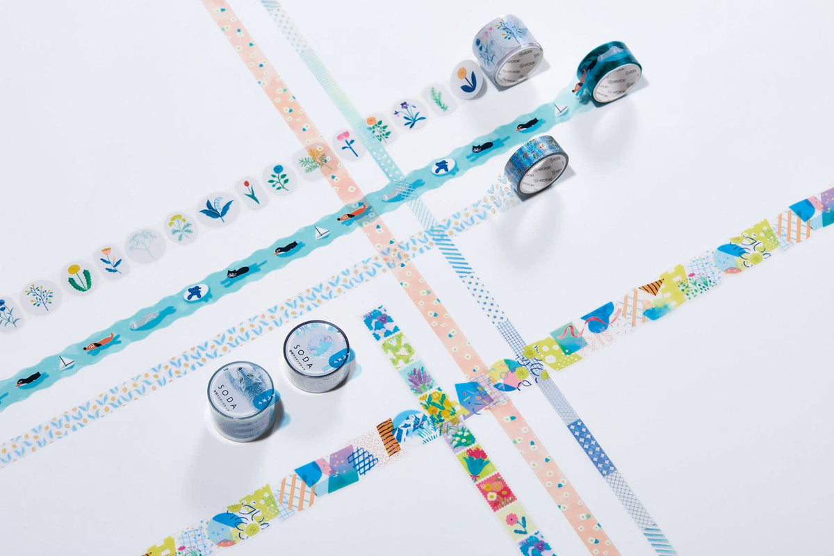 SODA transparent Masking Tape THIN 0.4" wide