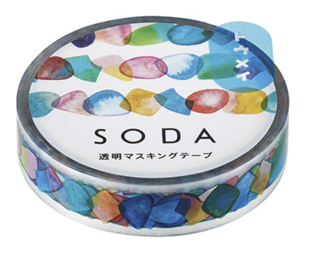 SODA transparent Masking Tape THIN 0.4" wide