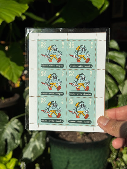 Airmail - Amarillo Stationery Decorative Stamps
