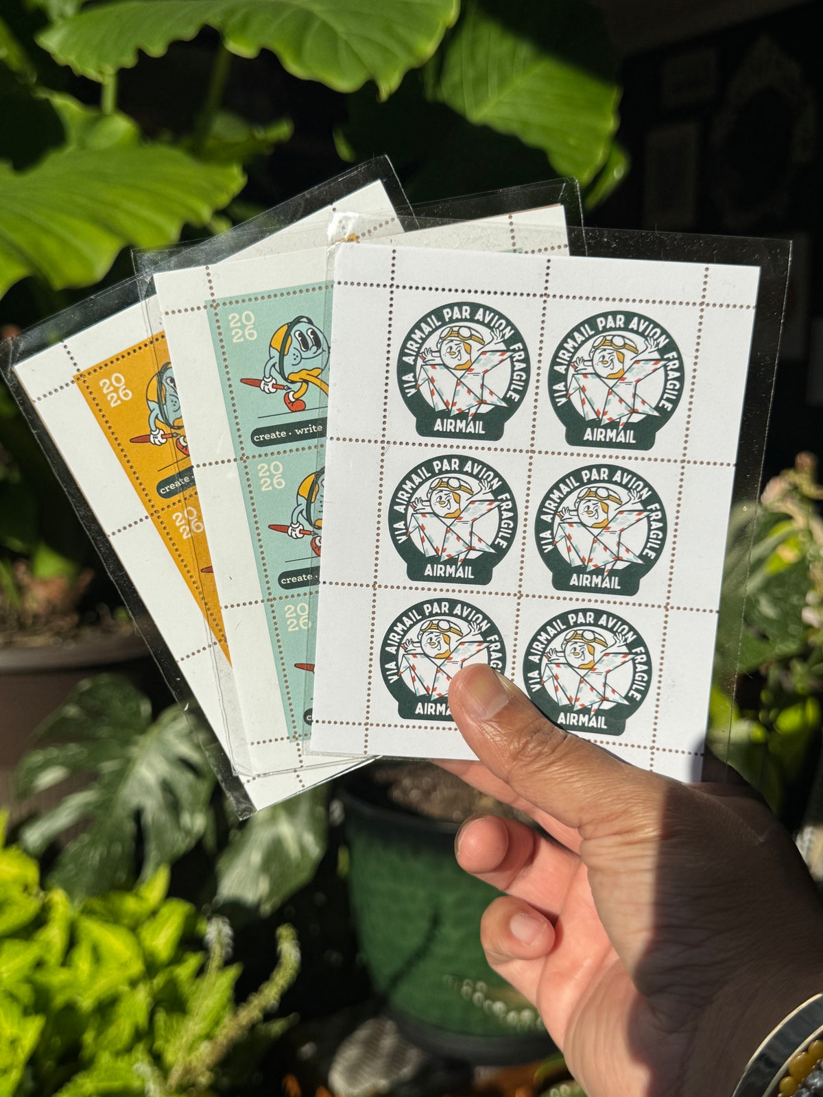 Airmail - Amarillo Stationery Decorative Stamps