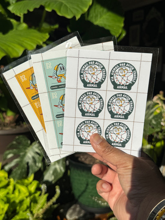 Airmail - Amarillo Stationery Decorative Stamps