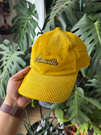 Amarillo Stationery Corduroy Hat - Yellow