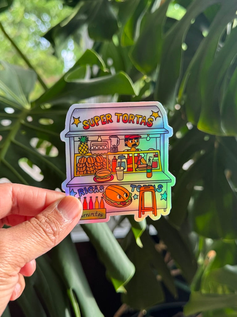 Holographic Sticker "Super Tortas"
