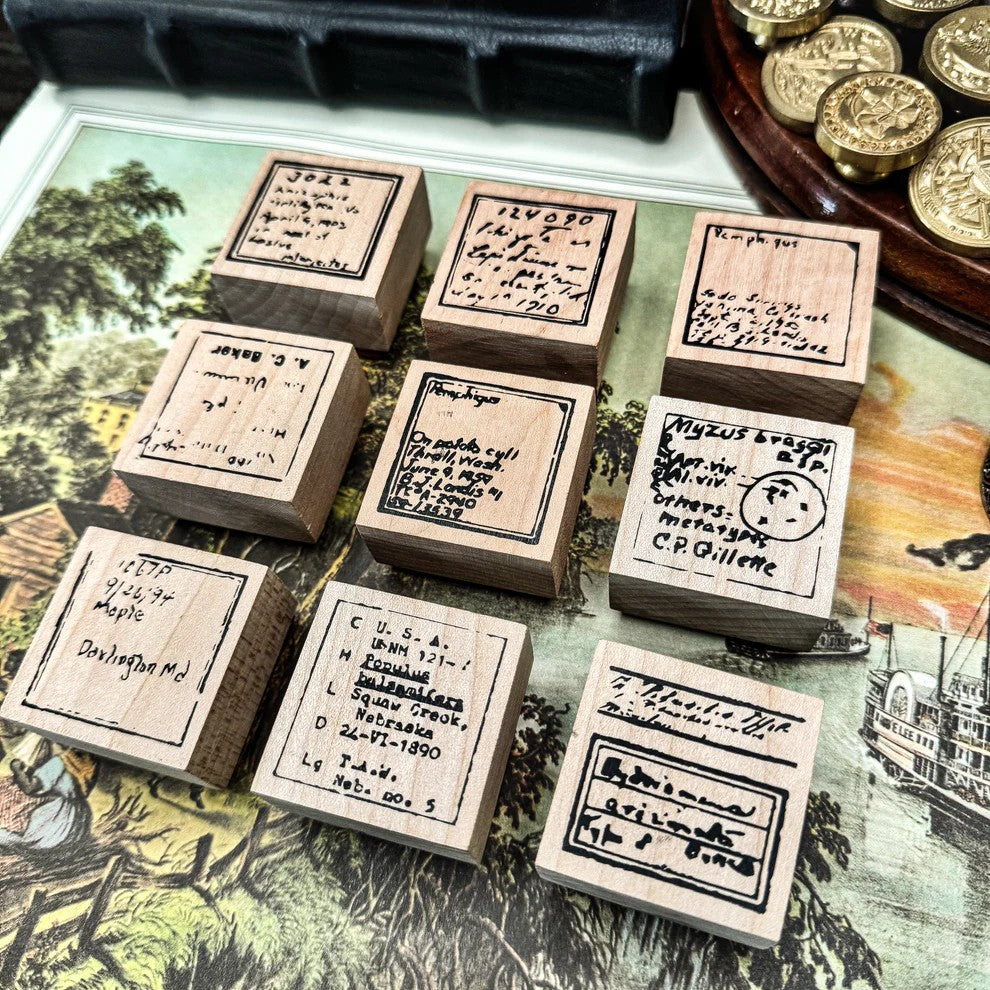 Antique Label Rubber Stamps