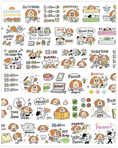 Kawaii Work Diary Washi Tape Roll - Office Life Washi from RiN! Studio
