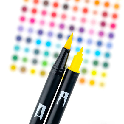 Dual Brush Pen Art Markers, Primary, 10-Pack
