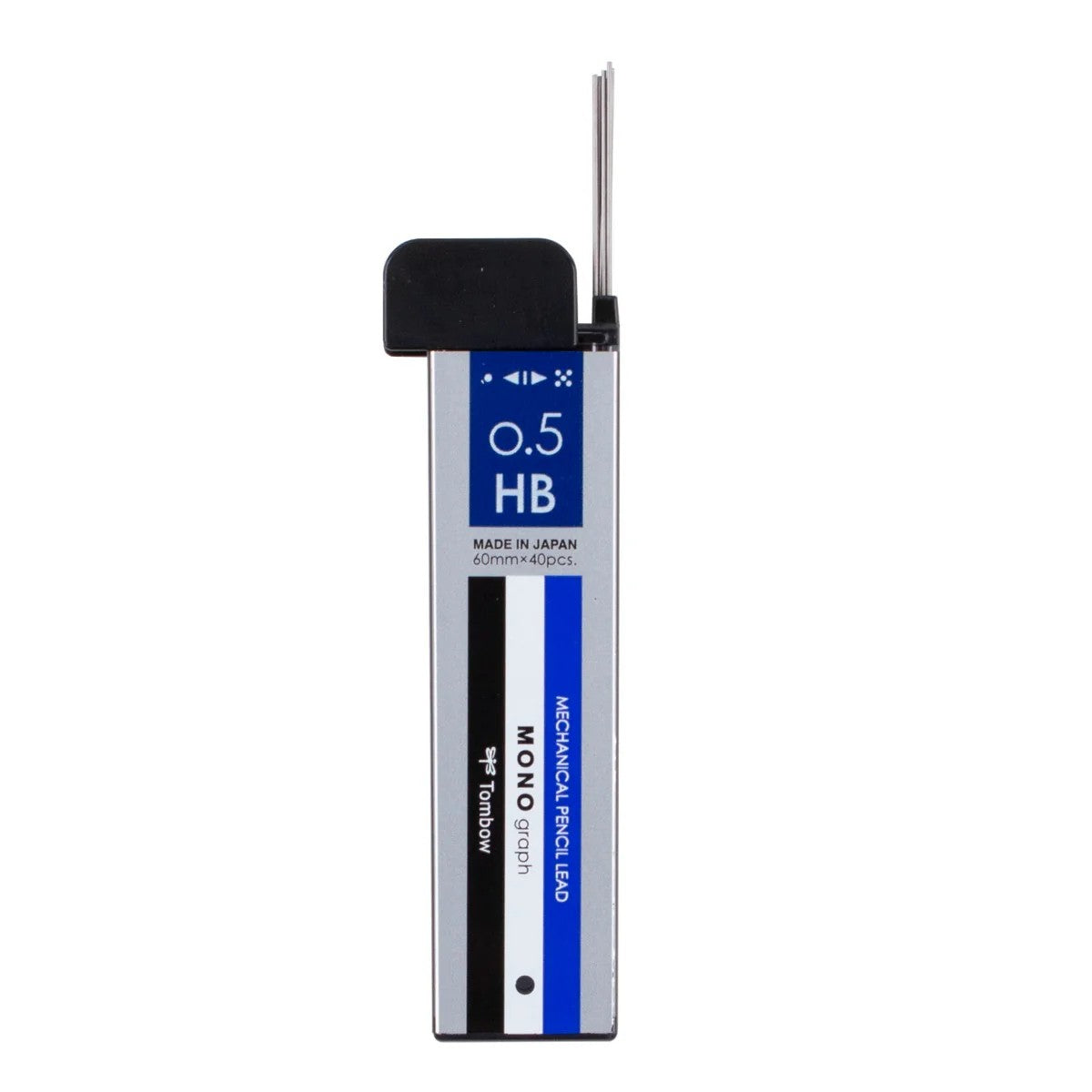 MONO Graph Mechanical Pencil Lead Refill, 40-pieces, HB, 0.5mm